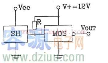 典型霍爾傳感器與MOS連接電路連接輸出接口<a href=http://m.jssjbk.com/dianlutu/ target=_blank class=infotextkey>電路圖</a>