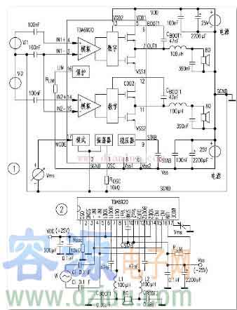 TDA8920O(sh)ӋD·ʾD