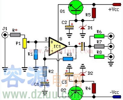 三通道音頻分配器電路